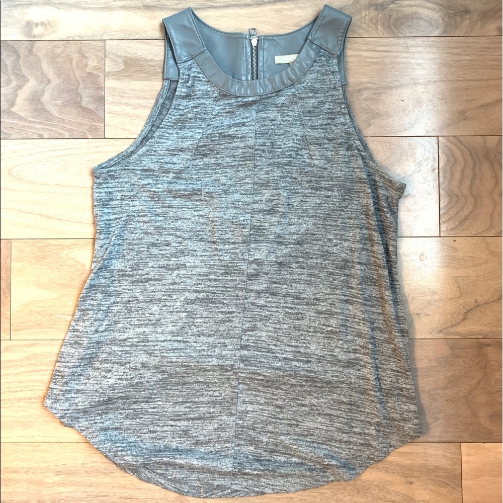 Banana Republic vegan leather racerback tank
